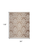 8' X 10' Ivory and Tan Damask Distressed Non Skid Area Rug