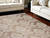 8' X 10' Ivory and Tan Damask Distressed Non Skid Area Rug