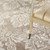 8' X 10' Ivory and Tan Damask Distressed Non Skid Area Rug
