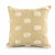 20" Natural and Ivory Polka Dot Cotton Throw Pillow With Pompoms and Texture