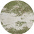 8' Olive Green Gray And Ivory Round Abstract Washable Indoor Outdoor Area Rug