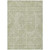 9' X 12' Artichoke Green And Ivory Abstract Washable Indoor Outdoor Area Rug