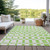 8' X 10' Lime Green And Ivory Geometric Washable Indoor Outdoor Area Rug