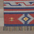 7' X 10' Blue Southwestern Handmade Area Rug With Fringe