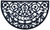 18" X 30" Black Rubber Welcome Outdoor Semi Circle Door Mat