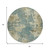 8' Teal Blue And Beige Round Abstract Washable Indoor Outdoor Area Rug