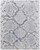 3' X 5' Gray Silver and Blue Floral Power Loom Area Rug