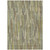 8' X 10' Artichoke Green And Ivory Striped Washable Indoor Outdoor Area Rug