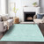 9' X 12' Teal Blue And Aqua Floral Washable Indoor Outdoor Area Rug