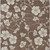 9' X 12' Brown And Beige Floral Washable Indoor Outdoor Area Rug