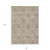 8' X 10' Khaki Beige And Tan Floral Washable Indoor Outdoor Area Rug