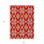 10' X 14' Red And Ivory Trellis Washable Indoor Outdoor Area Rug