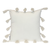 18" Gray and White Striped Cotton Throw Pillow With Tassels