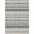 10' X 14' Black And Silver Striped Washable Indoor Outdoor Area Rug
