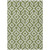 9' X 12' Olive Green And Ivory Geometric Washable Indoor Outdoor Area Rug