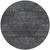 8' Charcoal Gray And Silver Round Geometric Washable Indoor Outdoor Area Rug