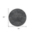 8' Charcoal Gray And Silver Round Geometric Washable Indoor Outdoor Area Rug