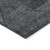 8' Charcoal Gray And Silver Round Geometric Washable Indoor Outdoor Area Rug