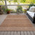 9' X 12' Orange And Ivory Chevron Washable Indoor Outdoor Area Rug