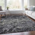 9' X 12' Black Gray And Silver Geometric Washable Indoor Outdoor Area Rug