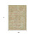 9' X 12' Salmon Fern Green And Beige Floral Medallion Washable Indoor Outdoor Area Rug