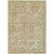 9' X 12' Salmon Fern Green And Beige Floral Medallion Washable Indoor Outdoor Area Rug