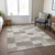 8' X 10' Beige And Gray Geometric Washable Indoor Outdoor Area Rug