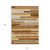 10' X 14' Orange Copper And Taupe Striped Washable Indoor Outdoor Area Rug
