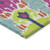 10' X 14' Pink Lime Green And Orange Ikat Washable Indoor Outdoor Area Rug