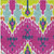 10' X 14' Pink Lime Green And Orange Ikat Washable Indoor Outdoor Area Rug