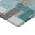 10' X 14' Teal Blue Aqua And Beige Abstract Washable Indoor Outdoor Area Rug