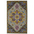 2' X 3' Gray Purple And Gold Wool Medallion Hand Tufted Area Rug
