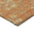 9' X 12' Orange Gray And Beige Floral Washable Indoor Outdoor Area Rug