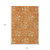 9' X 12' Orange Gray And Beige Floral Washable Indoor Outdoor Area Rug