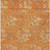 9' X 12' Orange Gray And Beige Floral Washable Indoor Outdoor Area Rug