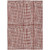 8' X 10' Burgundy And Ivory Striped Washable Indoor Outdoor Area Rug