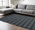 10' X 14' Charcoal And Gray Wool Plaid Hand Woven Area Rug