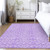 5' X 8' Lavender Medallion Washable Indoor Outdoor Area Rug