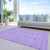 5' X 8' Lavender Medallion Washable Indoor Outdoor Area Rug