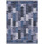 10' X 14' Navy Blue And Sky Blue Southwestern Washable Indoor Outdoor Area Rug