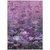 8' X 10' Purple Eggplant And Lavender Floral Washable Indoor Outdoor Area Rug