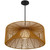 Rattan And Metal LED Dimmable Outdoor Hanging Pendent Light