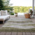 8' X 10' Taupe And Beige Abstract Washable Indoor Outdoor Area Rug