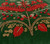 Floral Velvet Cotton Christmas Tree Throw Pillow