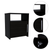 23" Black Wood Nightstand