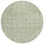 8' Artichoke Green And Ivory Round Geometric Washable Indoor Outdoor Area Rug