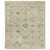 9' X 12' Beige And Green Wool Oriental Hand Knotted Area Rug With Fringe
