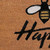 17" X 29" Natural and Black Coir Bumblee Bee Happy Outdoor Door Mat