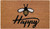 17" X 29" Natural and Black Coir Bumblee Bee Happy Outdoor Door Mat