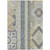 8' X 10' Silver Beige And Gold Aztec Washable Indoor Outdoor Area Rug